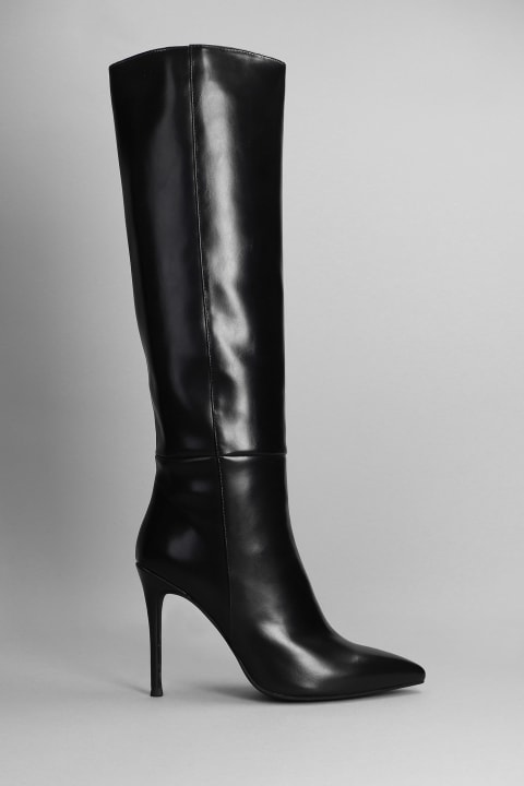 Arsen-hi High Heels Boots In Black Leather
