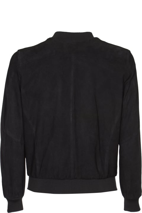 DFour Coats & Jackets for Men DFour Rib Trim Zipped Velvet Jacket