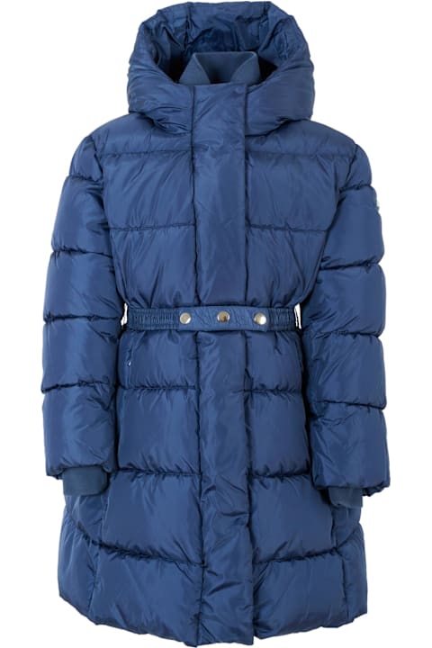 Homeware Monnalisa Blue Down Jacket For Girl With Logo