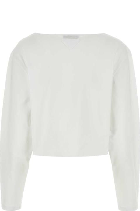 Prada for Women Prada White Cotton T-shirt