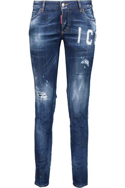Dsquared2 Jeans for Women Dsquared2 Destroyed Straight Leg Jeans