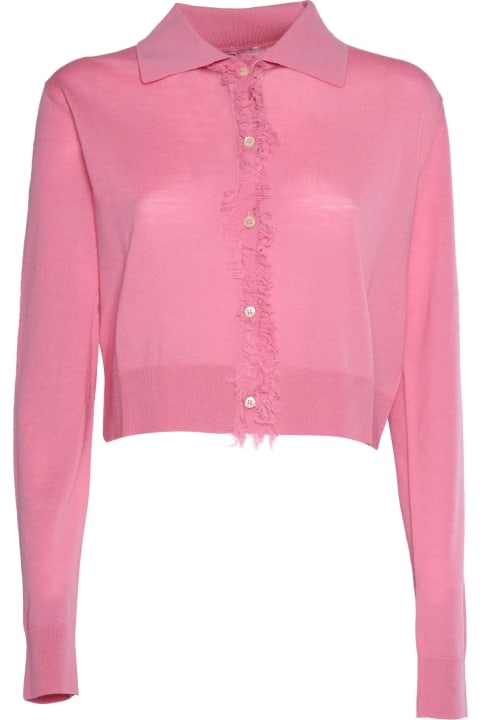 Ballantyne Sweaters for Women Ballantyne Pink Polo Cardigan