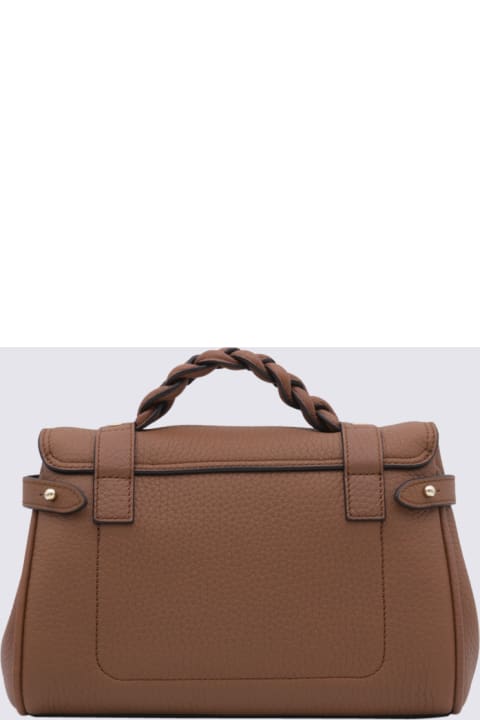 أدوات منزلية Mulberry Brown Leather Mini Alexa Heavy Grain Top Handle Bag