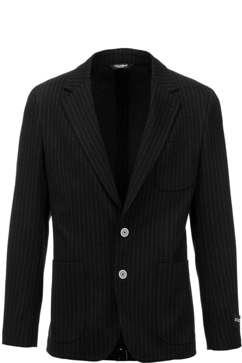 Dolce & Gabbana Coats & Jackets for Women Dolce & Gabbana Pinstripe Buttoned Cuff Jacket