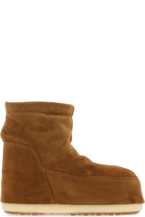 Camel Suede Icon Low Ankle Boots