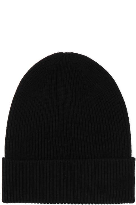 Fashion for Men Moncler Black Wool Beanie Hat