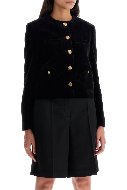 Blazé Milano Coats & Jackets for Women Blazé Milano Cotton Velvet Bolero Jacket In