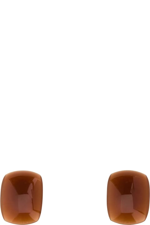 Earrings for Women Saint Laurent Caramel Resin Earrings