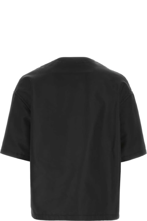 Topwear Sale for Men Valentino Garavani Black Nylon Oversize Shirt