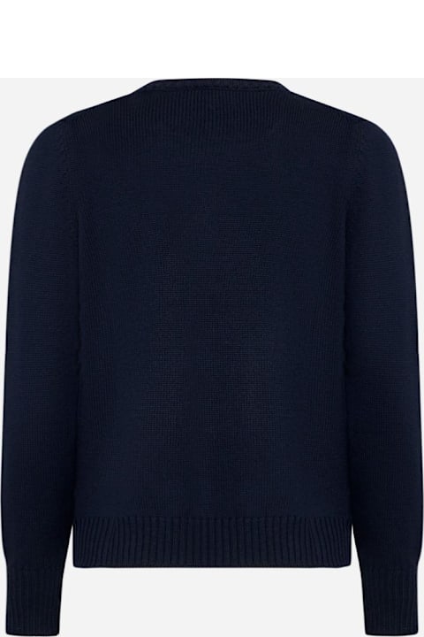 Homeware Gran Sasso Blue Virgin Wool Crewneck Sweater