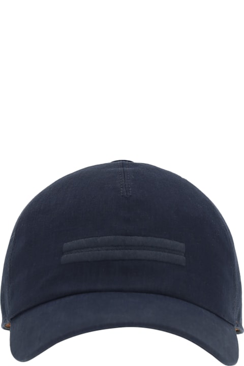 Zegna Hats for Men Zegna Oasi Lino Baseball Cap