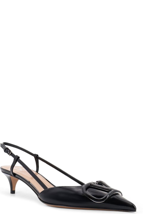 Valentino Garavani Patent Leather Pumps With Vlogo Signature On The Front