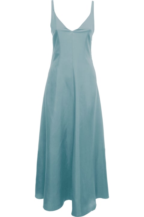 Tonello Woman's Light Blue Silk Long Dress