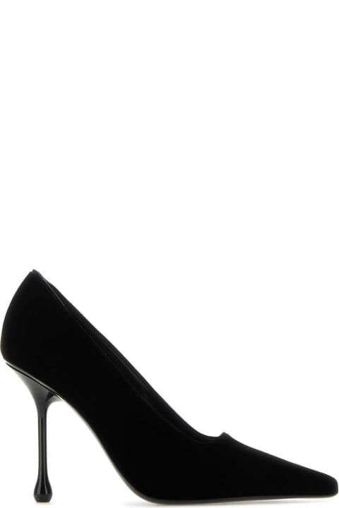 Jimmy Choo High-Heeled Shoes for Women Jimmy Choo Black Velvet Ixia 95 Pumps