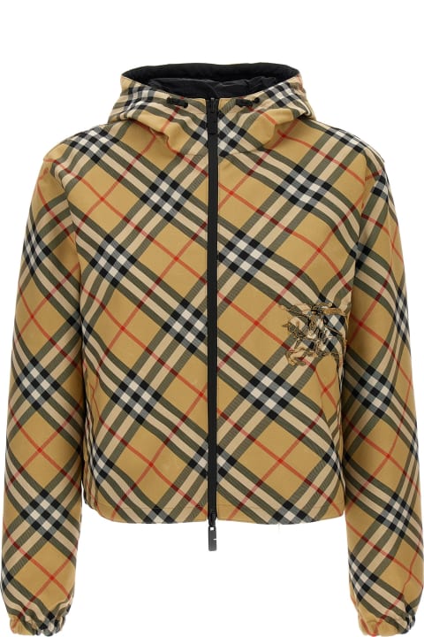 Coats & Jackets for Women Burberry Crop Check Reversible Jacket