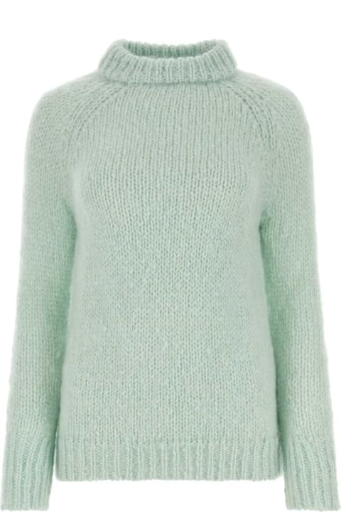 ウィメンズ新着アイテム Cecilie Bahnsen Mint Green Mohair Blend Sweater
