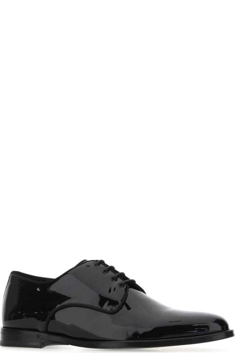 Dolce & Gabbana Loafers & Boat Shoes for Men Dolce & Gabbana Black Leather Lace-up Shoes