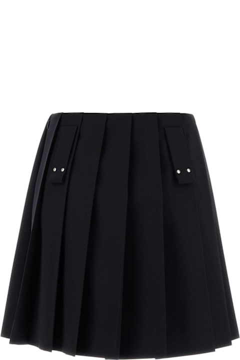 Homeware Prada Midnight Blue Gabardine Skirt
