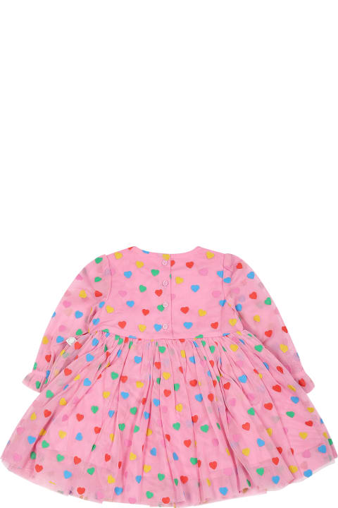 Homeware Stella McCartney Kids Pink Dress For Baby Girl With Hearts