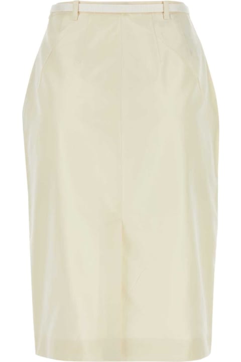 Prada Clothing for Women Prada Ivory Faille Skirt