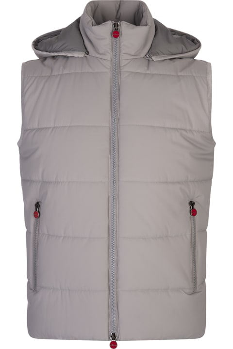 Kiton Coats & Jackets for Men Kiton Grey Padded Gilet