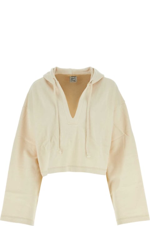 Baserange Fleeces & Tracksuits for Women Baserange Ivory Cotton Ordu Sweatshirt