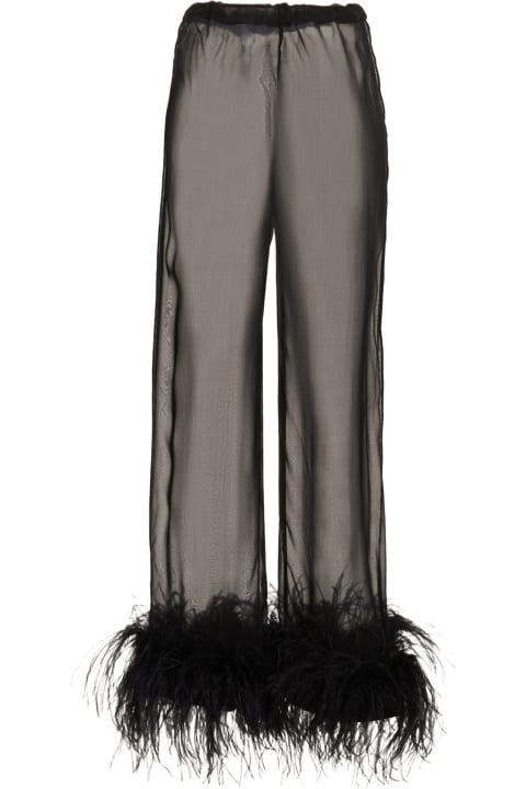 Feather Silk Pants