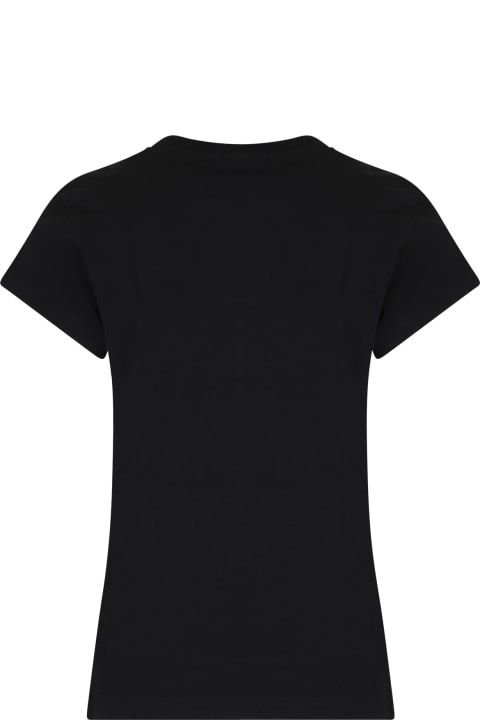 Calvin Klein Topwear for Girls Calvin Klein Black T-shirt For Girl With Logo