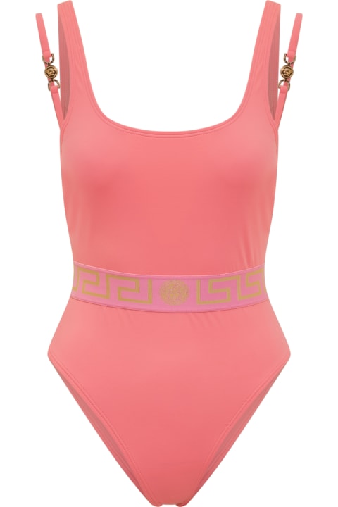 Versace Clothing for Women Versace One Piece Swimsuit With Medusa Greca Border '95