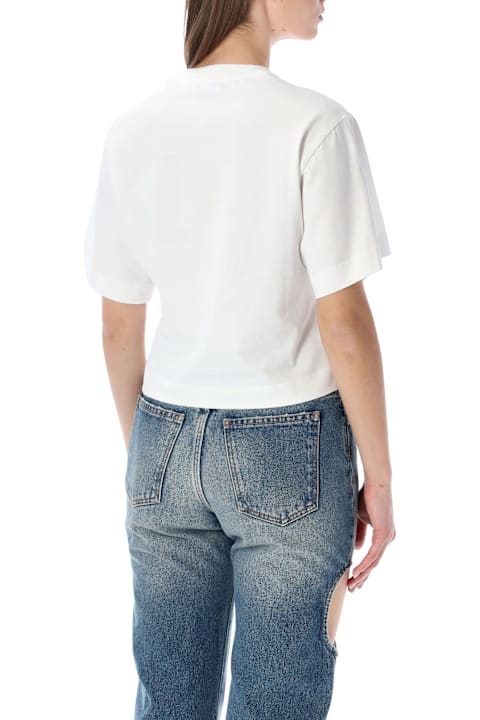 أدوات منزلية Off-White Off-white Flower Cropped T-shirt