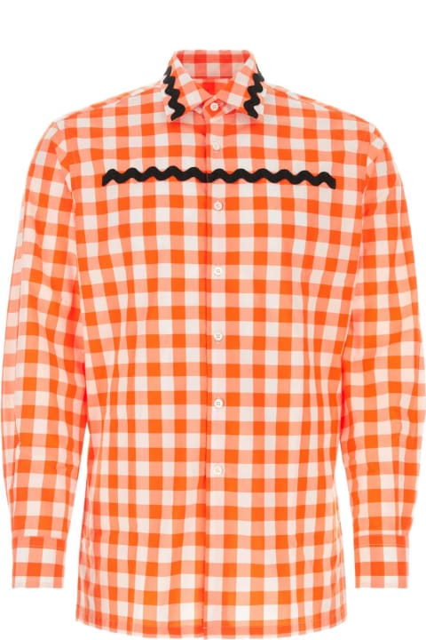 Prada Clothing for Men Prada Embroidered Poplin Shirt