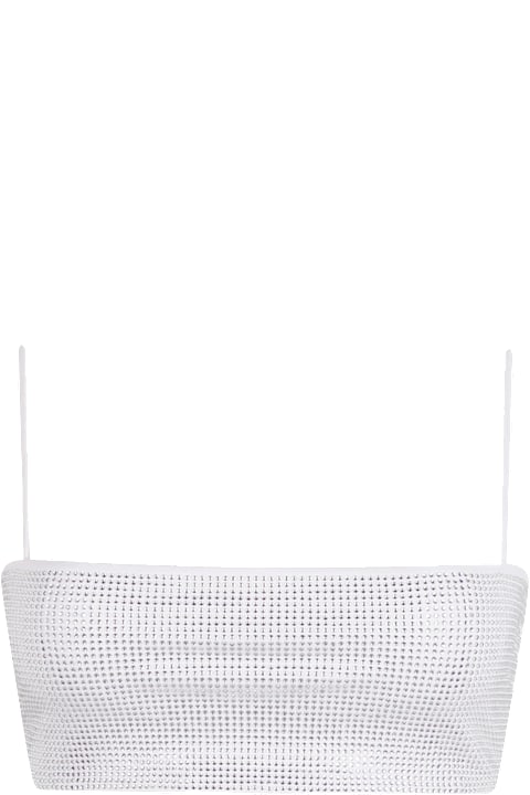 Homeware MC2 Saint Barth Woman Bandeau Top Swimsuit With Rhinestones