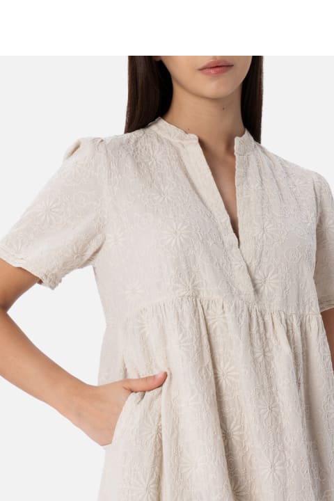 Homeware MC2 Saint Barth Woman Sangallo Lace Cotton Short Dress Siara