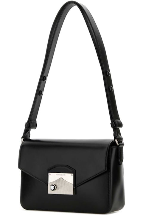 Montblanc Shoulder Bags for Men Montblanc Black Leather Meisterstuck Shoulder Bag
