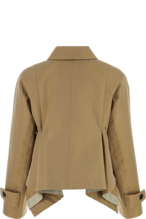 Sacai Coats & Jackets for Women Sacai Beige Cotton Blend Trench Coat