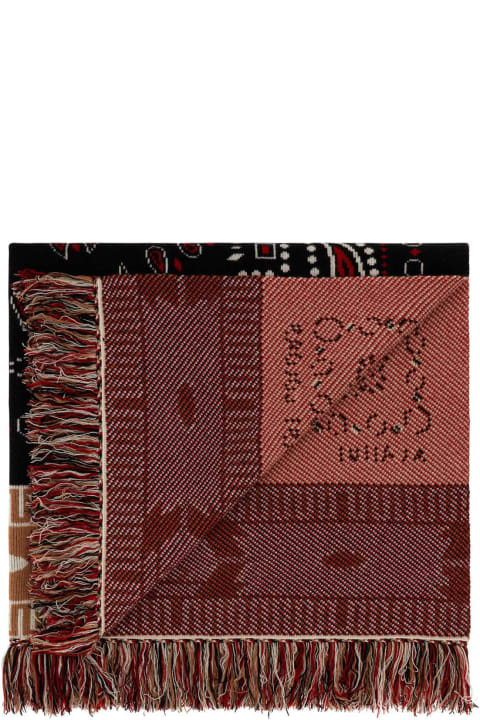 Alanui Home Décor Alanui Embroidered Cashmere Blend Bandana Blanket