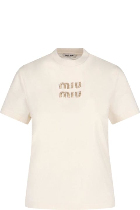 Tシャツ・カットソー EMIS LETTERING RHINESTONE T-SHIRT 5BJH1581 72a853658fca095ce455e5902c6a9f