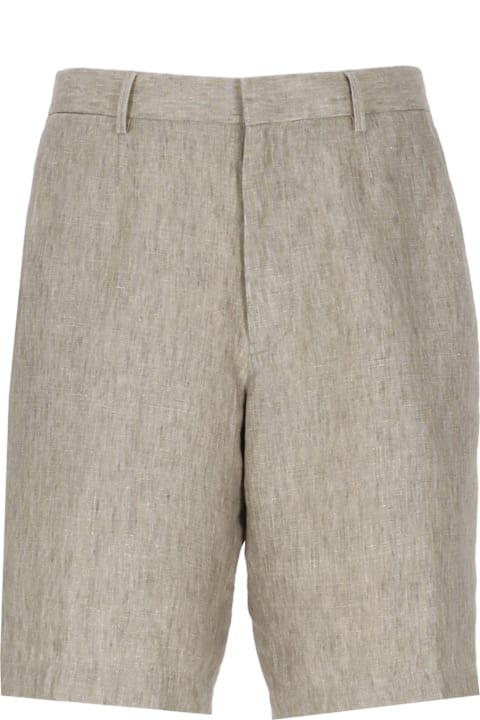 Clothing Sale for Men Zegna Linen Bermuda