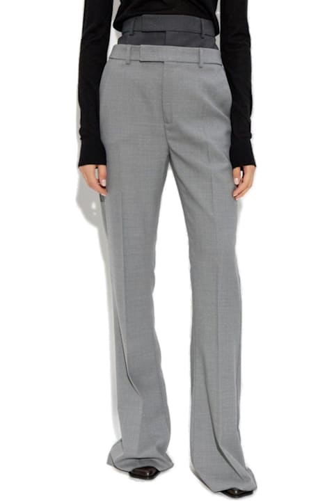 SportMax for Women SportMax Layered-effect Pleat Detailed Flared Trousers