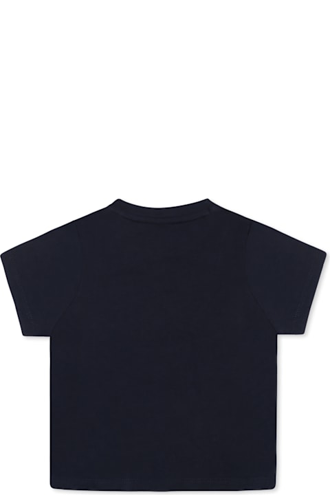 Fashion for Baby Girls Hugo Boss Blue T-shirt For Baby Boy With Logo