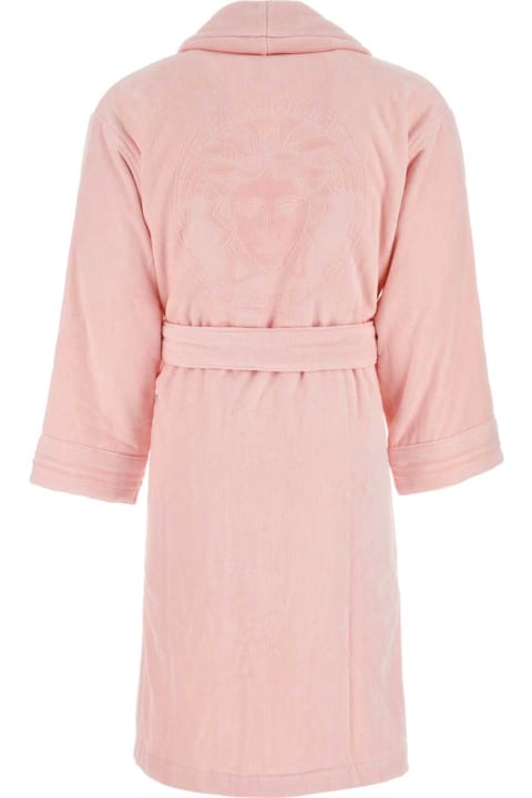 Underwear & Nightwear for Women Versace Pastel Pink Terry Fabric Bathrobe