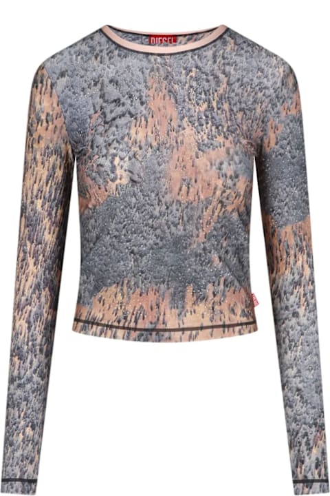 Diesel Sweaters for Women Diesel T-cutie-ls Printed Top