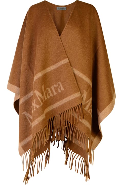 Sweaters for Women Max Mara 'hilde' Brown Wool Cape