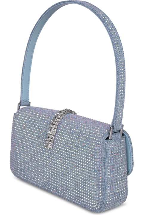 self-portrait for Women self-portrait Blue Rhinestone Baguette Bag