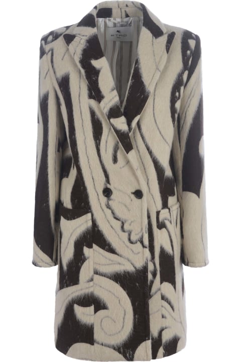 Fashion for Women Etro Coat Etro Long "lavinia" In Jacquard Paisley