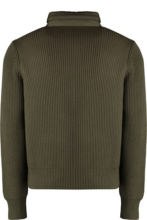 メンズ Monclerのニットウェア Moncler Cardigan With Padded Front Panel