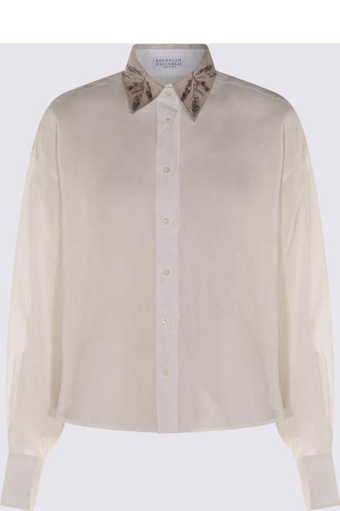 Brunello Cucinelli for Kids Brunello Cucinelli White Cotton Shirt