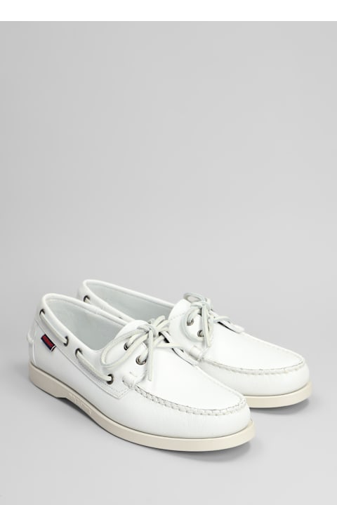 Sebago Shoes for Men Sebago Portland Loafers In White Leather