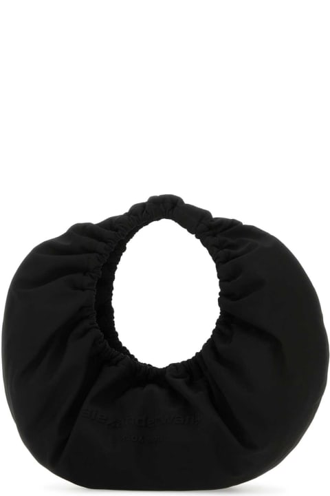 Bags Sale for Women Alexander Wang Black Fabric Crescent Medium Handbag