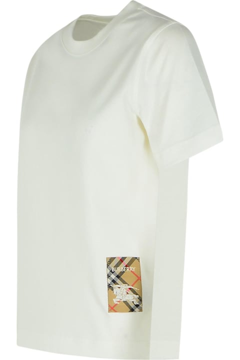 Homeware Burberry White Cotton T-shirt